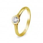 Eljegyzési gyűrű 14k aranyból chatón gyémánttal 74A00022 | Argyor