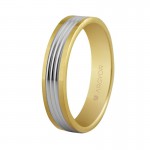 Argyor karikagyűrű 14k kétszínű aranyból, szélessége 5mm 5250404 | Argyor