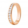 Eljegyzési gyűrű 18k rózsaszín aranyból 9 gyémánttal 0,54 karát 74R0051