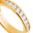 Eljegyzési gyűrű 18k sárga aranyból 9 gyémánttal 0,54 karát 74A0051