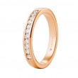 Eljegyzési gyűrű 18k rózsaszín aranyból 11 gyémánttal 0,27 karát 74R0050