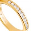 Eljegyzési gyűrű 18k sárga aranyból gyémánttal 74A0050