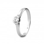 Eljegyzési gyűrű 18k solitaire fehéraranyból gyémánttal 0,34 karát 74B0043 | Argyor