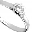 Eljegyzési gyűrű 18k fehéraranyból gyémánttal 0,34 karát 74B0043