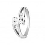 Eljegyzési gyűrű 18k fehéraranyból gyémánttal 74B0036 | Argyor