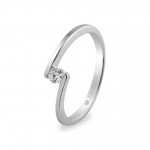 Eljegyzési gyűrű 18k fehéraranyból gyémánttal 0,10 karát 74B0013 | Argyor