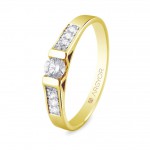 Eljegyzési gyűrű 18k aranyból gyémánttal 0,28 karát | Argyor