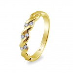 Eljegyzési gyűrű 18k aranyból gyémánttal 0,21 karát | Argyor