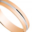 Karikagyűrű 18k kétszínű rózsaszín aranyból 4mm 5C41474R