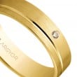 Karikagyűrű 18k aranyból gyémánttal 5mm komfort 5150316D