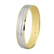 Karikagyűrű 18k kétszínű aranyból 4mm 5240436