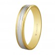 Karikagyűrű 18k kétszínű aranyból 4mm komfort 5240406