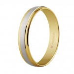 Argyor Karikagyűrű 18k fehér és sárga aranyból 4mm 5240044 | Argyor 