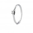 Eljegyzési gyűrű 18k fehéraranyból gyémánttal 0,03 karát 74B0501